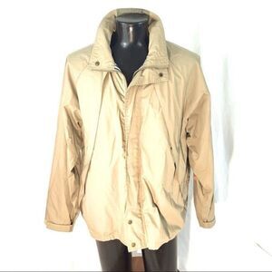 Vintage English Squire Men’s Full Zip Plus Snap Overlay Khaki Jacket XL Tall‎